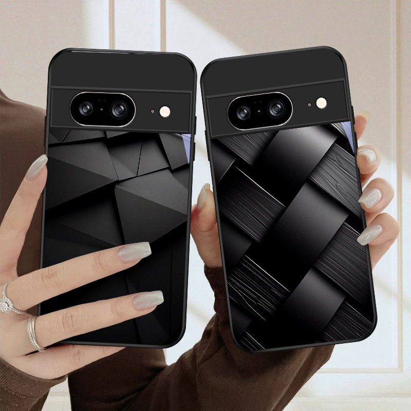 Phone Cases Google Pixel 7 - Donkere geometrische textuur voor Google Pixel