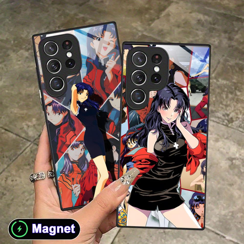 Phone Cases With Magnet - EVAN Misato Katsuragi Telefoonhoesje voor Samsung