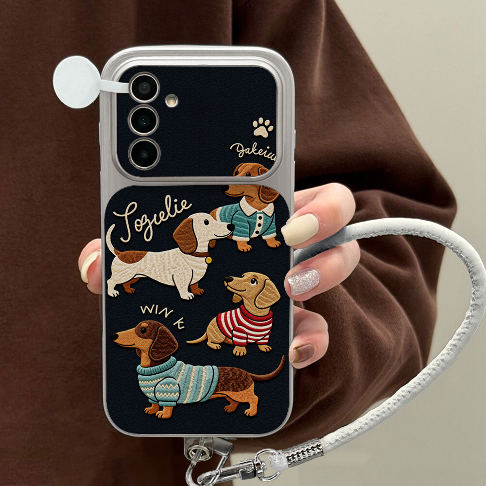 Phone Cases With Loop - Cartoon Dachshund Telefoonhoesje voor Samsung A56