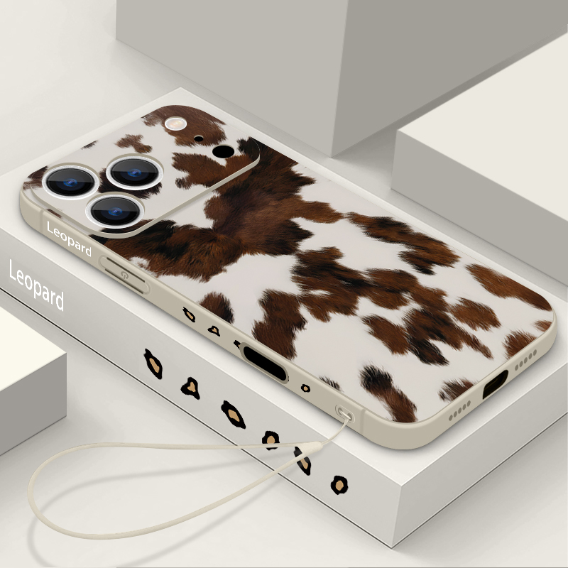 Phone Cases With Straps - Telefoonhoesje met luipaardprint van TPU voor