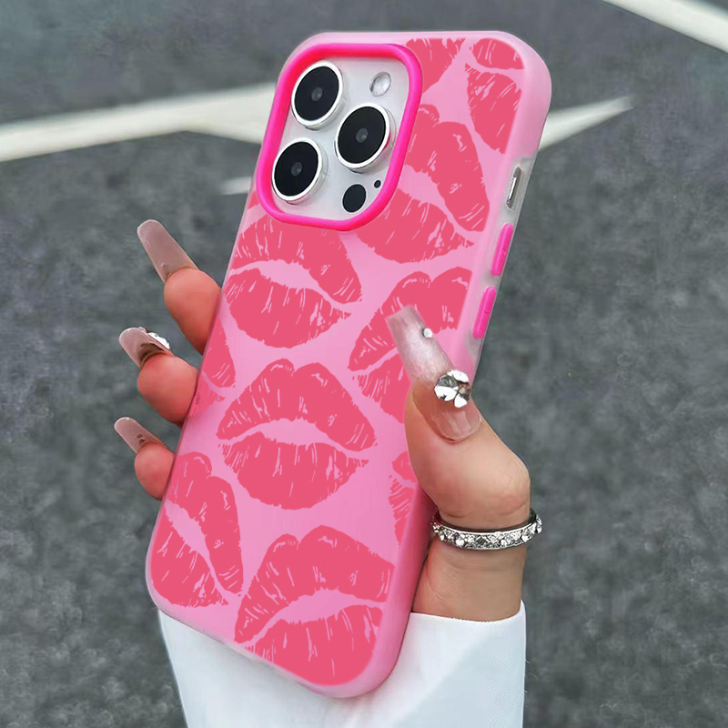 Phone Cases Designer - Sexy meisje roze lippen patroon ontwerp
