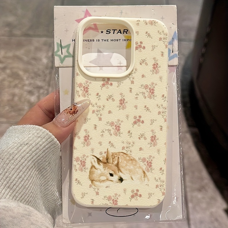 Phone Cases Designer - Schattig hertenprint met volledig bloemenpatroon Lichee