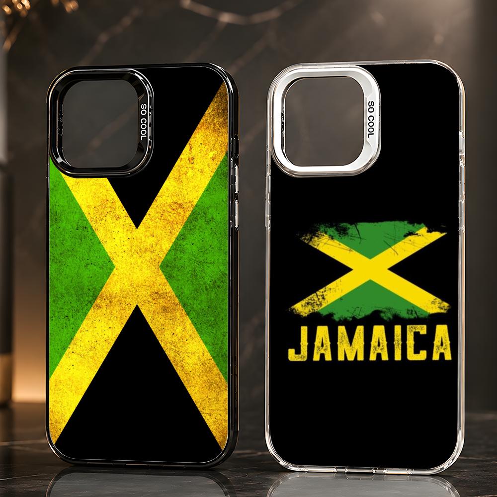 Phone Cases Jamaica - Sport Jamaica Vlag voetbal Telefoonhoesje Iridescent