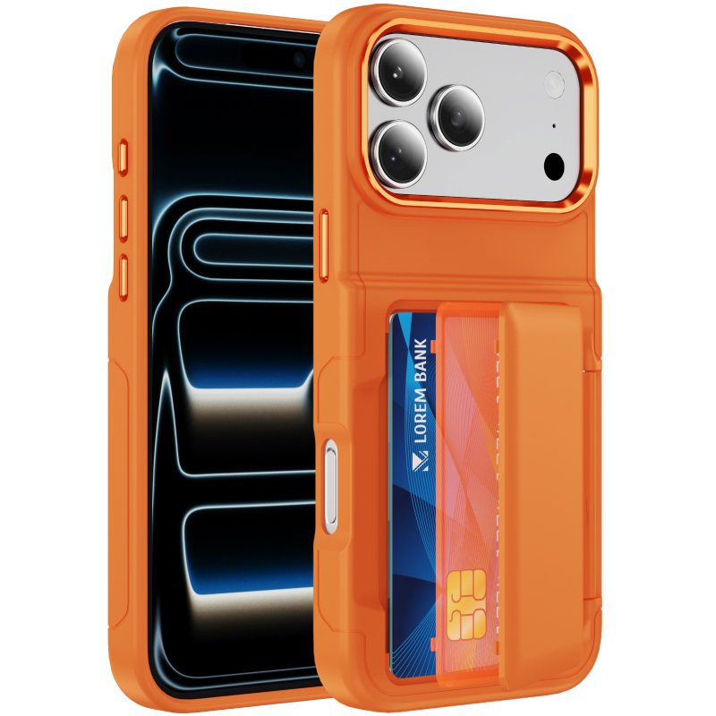 Phone Cases With Wallet On Back - Nieuwe effenkleurige frosted PC portemonnee-kaarthouder schokbestendige