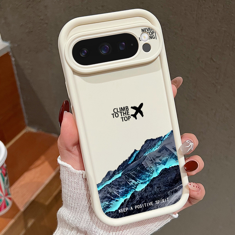 Phone Cases Google Pixel 7 - Vliegtuig Sneeuw Berg Patroon Telefoonhoesje Voor