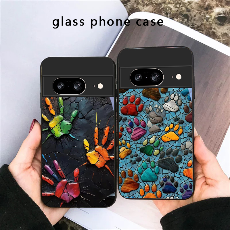 Phone Cases Google Pixel 7 - Dierenpootafdruk Steen voor Google Pixel 8