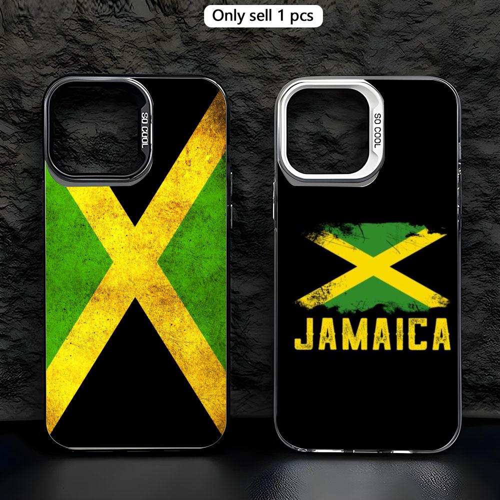 Phone Cases Jamaica - Sport Jamaica Vlag voetbal Telefoonhoesje Transparant