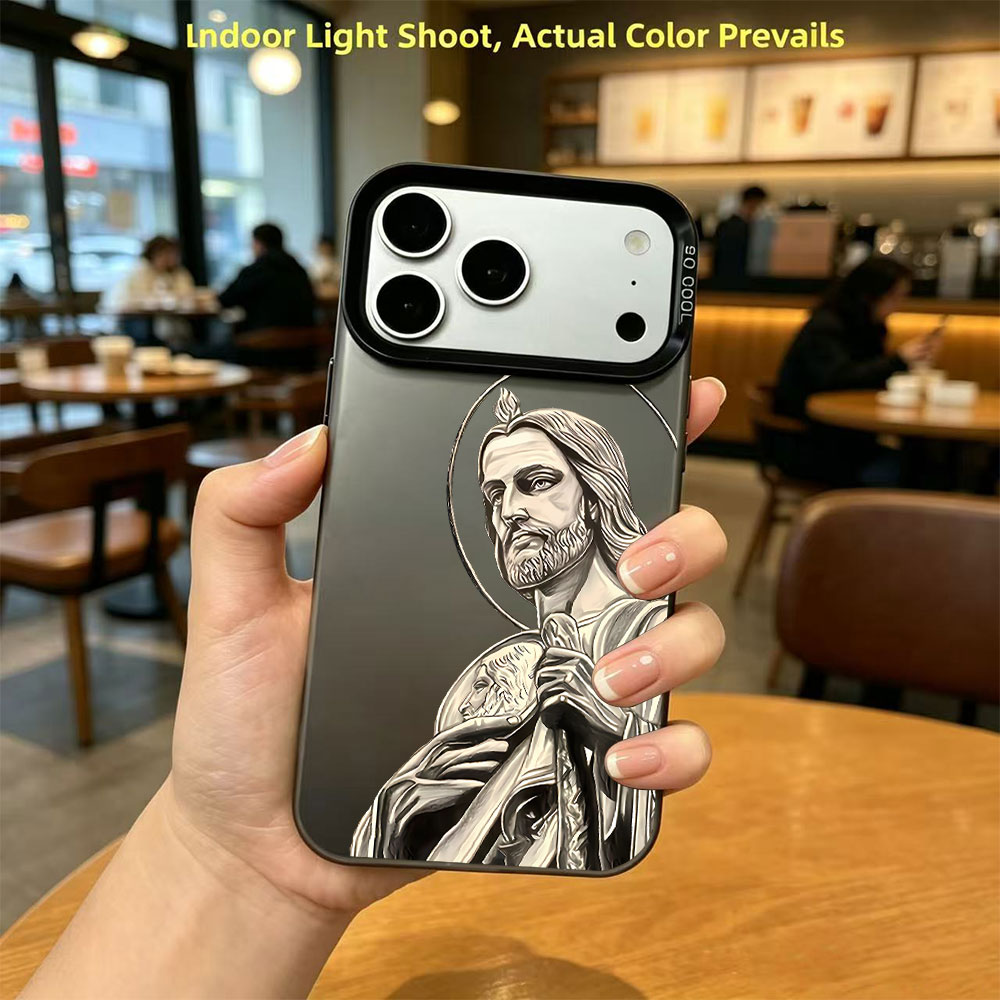 Phone Cases Designer - Telefoonhoesje met San Judas Tadeo patroonontwerp
