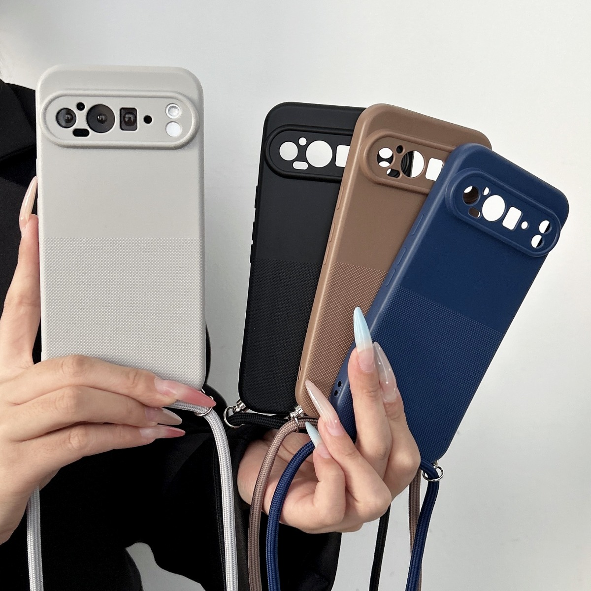 Phone Cases With Loop - Crossbody Lanyard Strap Matte TPU Telefoonhoesje