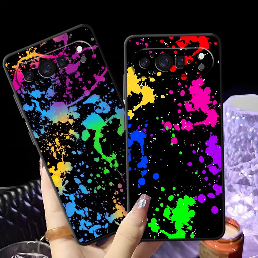 Phone Cases Google Pixel 7 - Regenboog Verf Spatten Funda Telefoon Cover