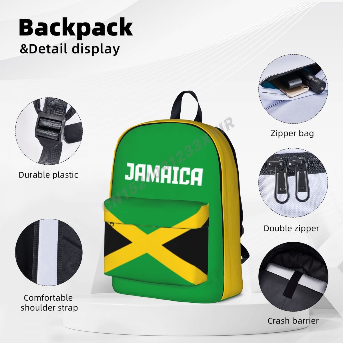 Unisex rugzak Jamaica vlag Jam - Phone Cases Jamaica recensie en prijs