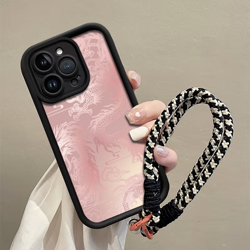 Pale witte drakenpatroon riemk - Phone Cases With Straps recensie en prijs