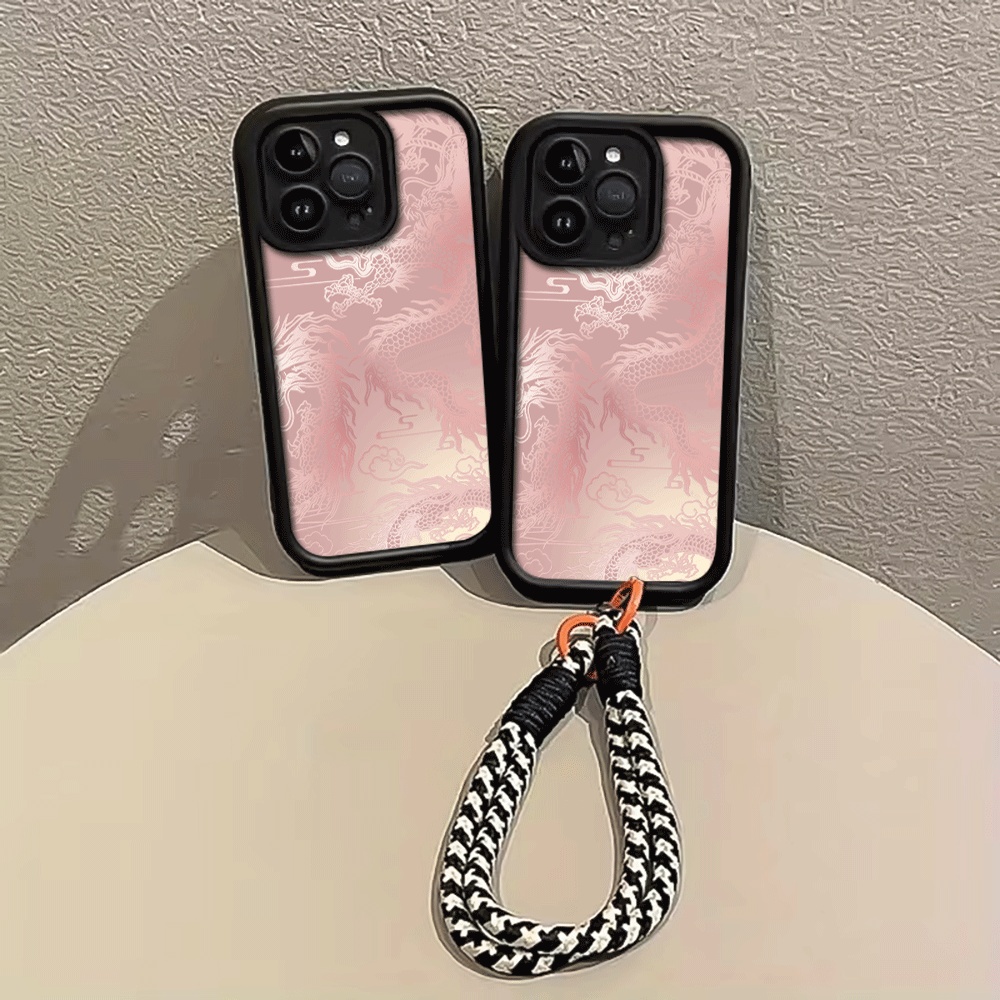 Pale witte drakenpatroon riemk - Phone Cases With Straps recensie en prijs