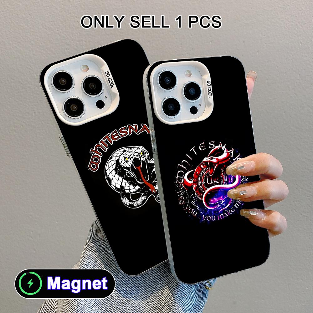 Modehuidige witte slang telefo - Phone Cases With Magnet recensie en prijs