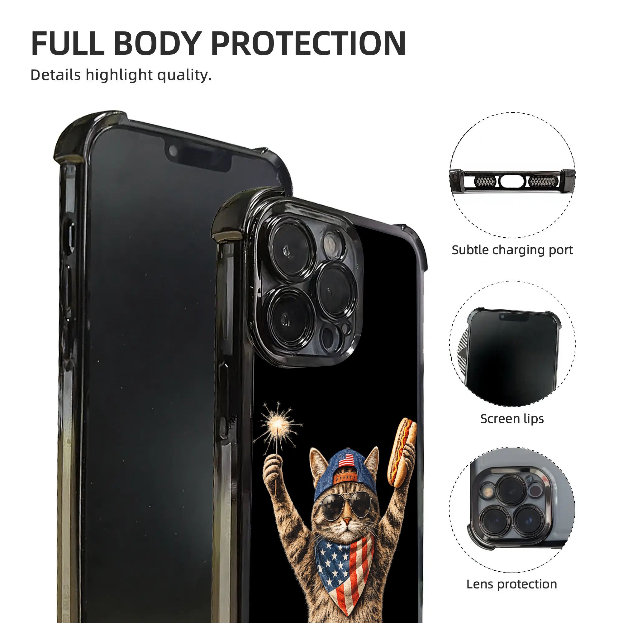 Leuke Amerikaanse Kat Vuurwerk - Phone Cases Usa recensie en prijs
