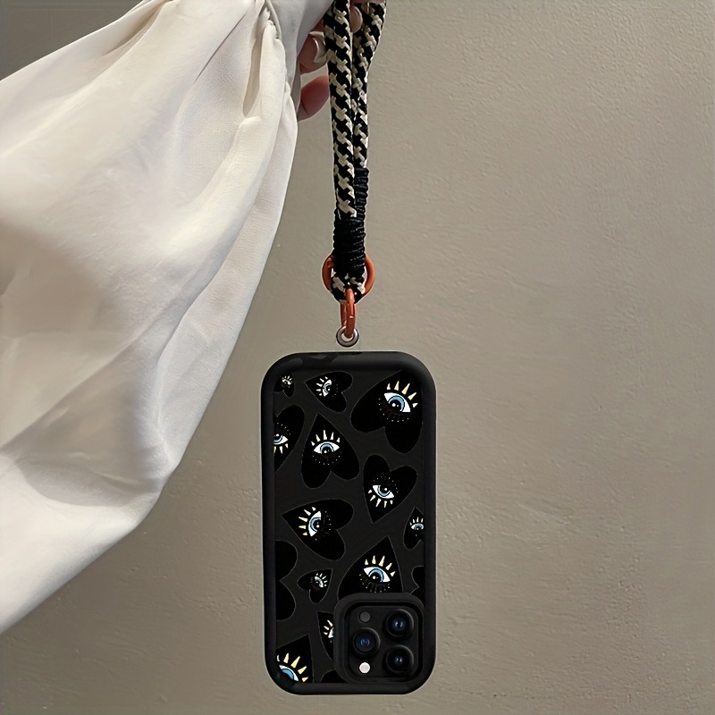 Zwarte Liefdeshart Oog Hangban - Phone Cases With Straps recensie en prijs